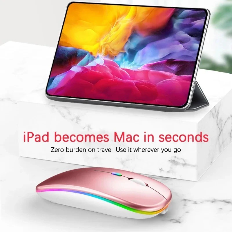 Wireless Bluetooth Mouse For MacBook Air Pro iPad iMac Tablet PC Rechargeable