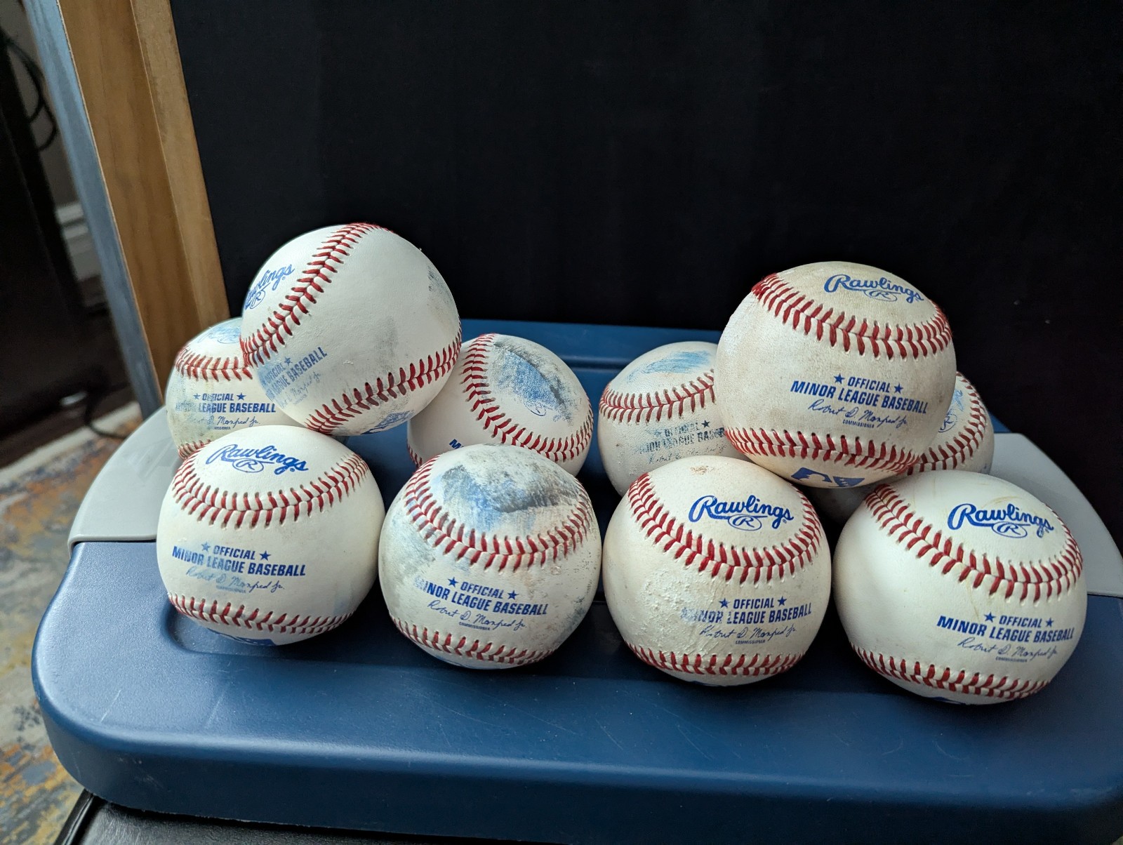 Rawlings minor league baseballs used lot of 10