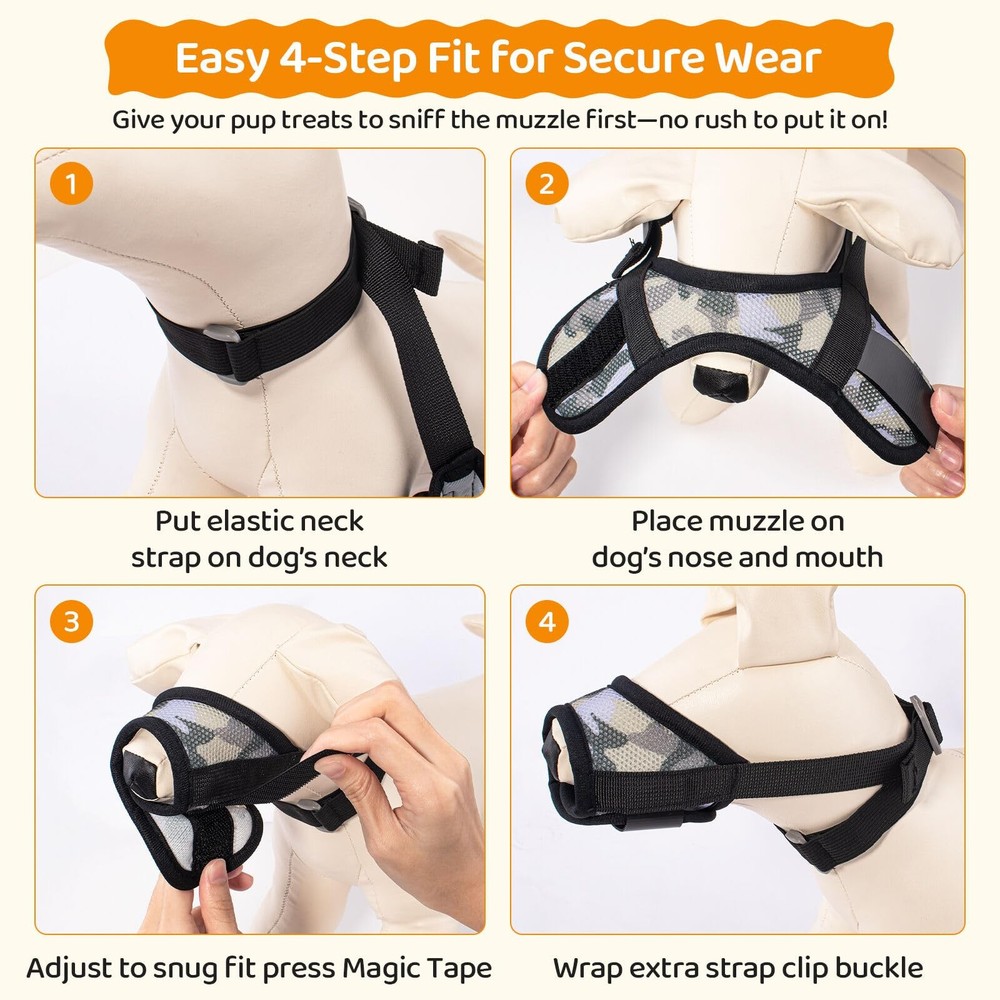 Coppthinktu Dog Muzzle with Escape-Proof Elastic Neck X-Large, Mint-Green