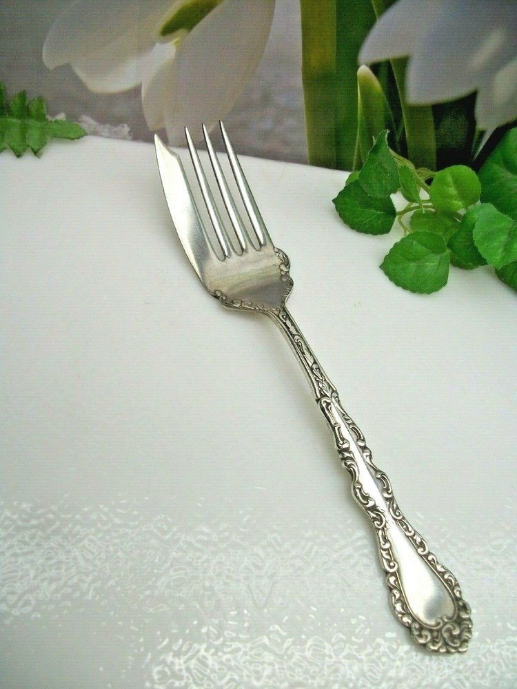 Antique Oneida Rogers  A1   WEBSTER   Silverplate  Cold Meat Serving Fork  1901