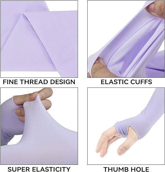 3 Pairs Cooling Arm Sleeves Cover UV Sun Protection Sports Outdoor For Men Women