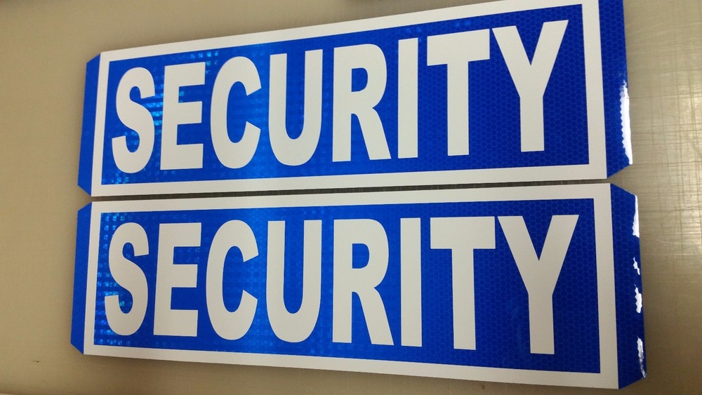 Security Magnetic Signs Reflective Blue