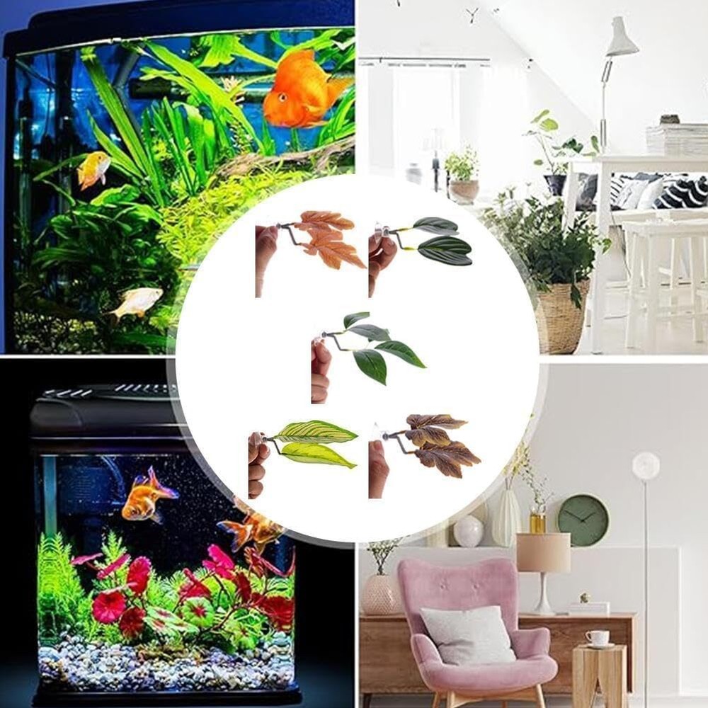 2Pcs Betta Fish Leaf PadPlastic Plant Betta Hammock Leaf BedSimulating The Na...