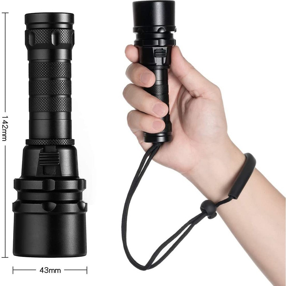 Waterproof Dive Torch L2 LED Flashlight for Deep Underwater Exploration