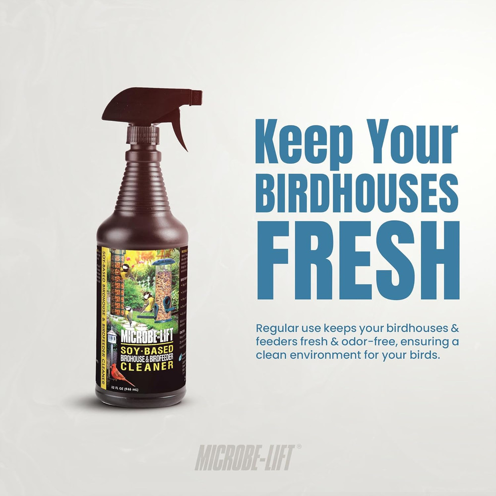 Soy-Based Bird Feeder & Bird Bath Cleaner Spray – 32 Oz – Safe Cleaning Solution