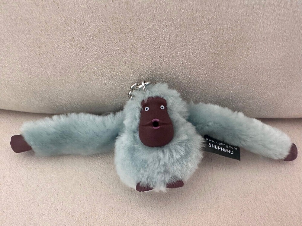 NWT KIPLING MONKEY KEYCHAIN KEY RING CHARM BLACK RED GRAY BLUE GREEN SUCK THUMB