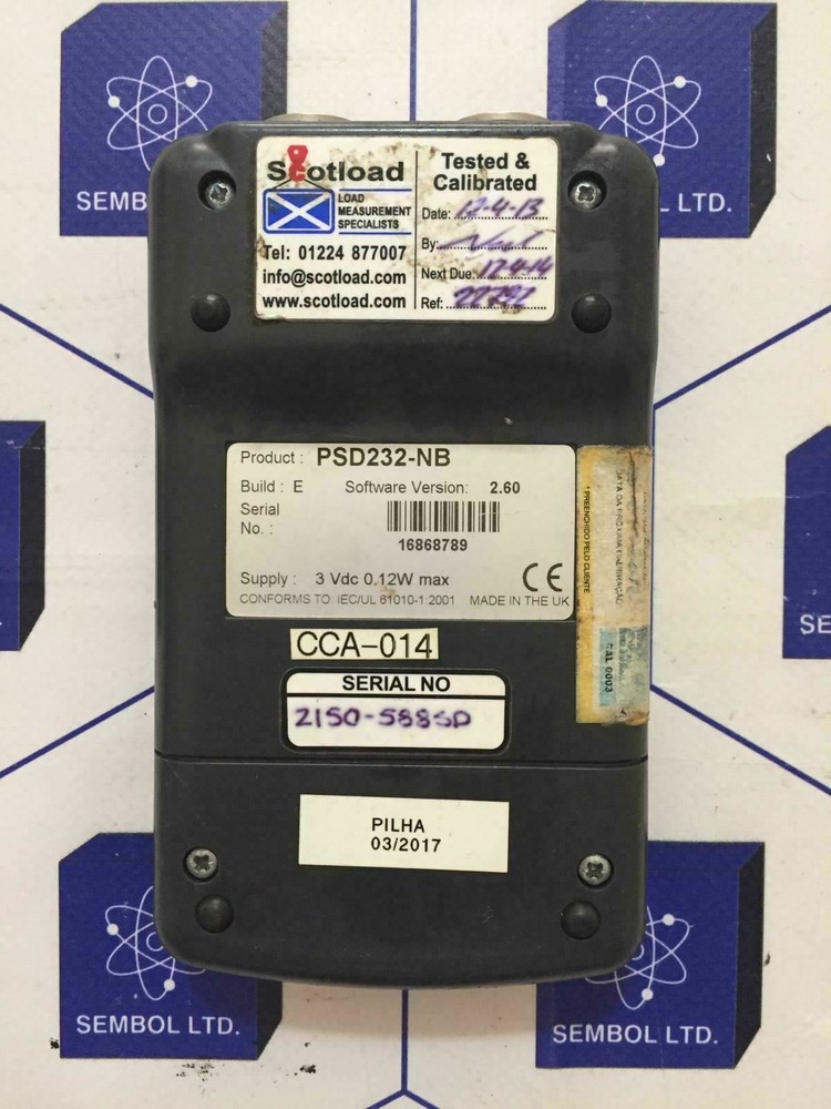 Load Cell or Strain Gauge Handheld Display (PSD)