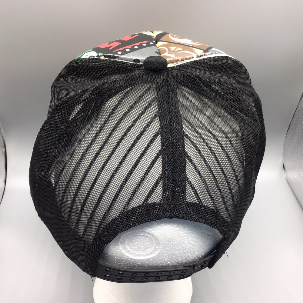 Snapback Adjustable Color Animated Drawings Padded Material Hat Mesh Back Lot 2