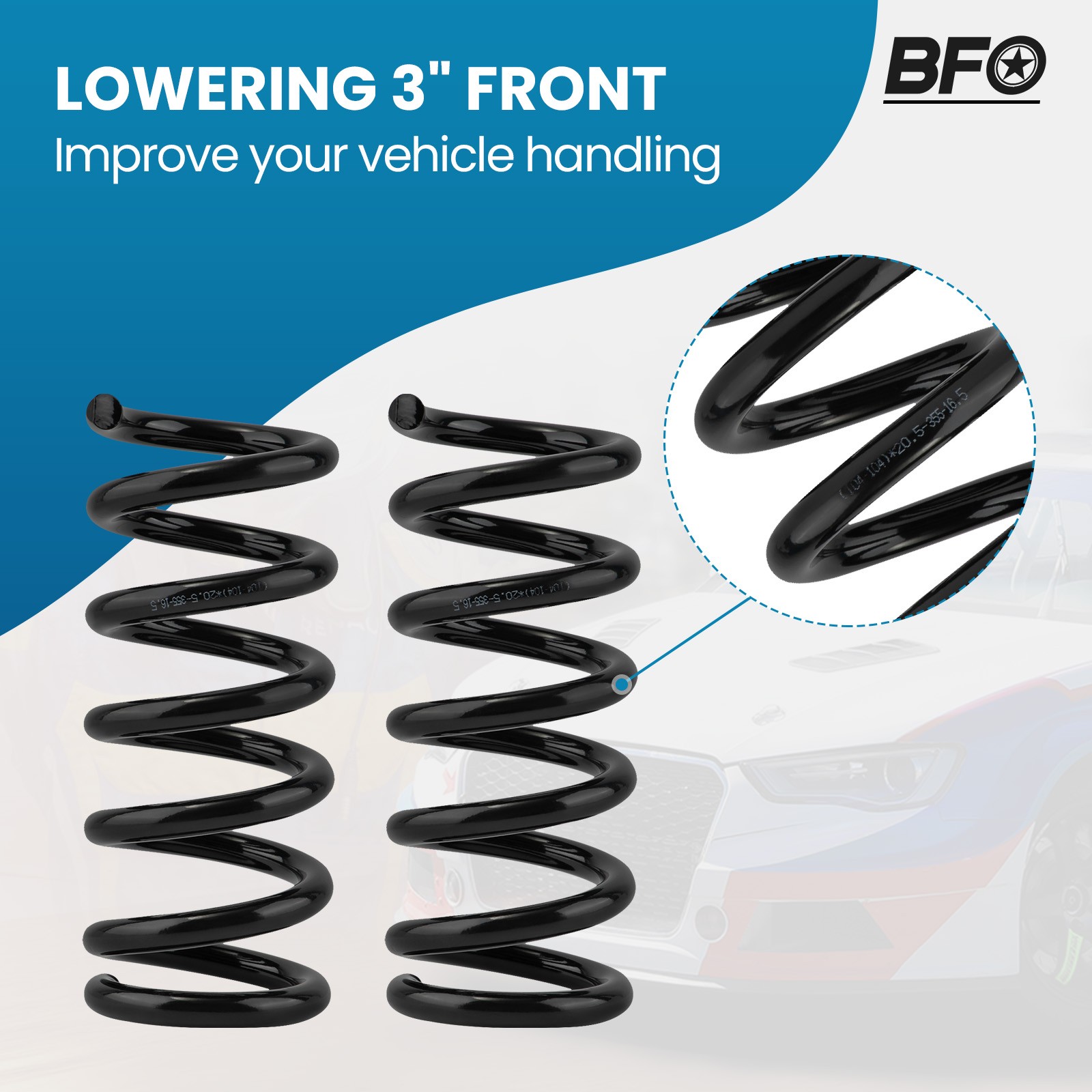 3" Lowering Drop Coil Springs Kit For Chevy C1500 Silverado 2WD 1988-1998