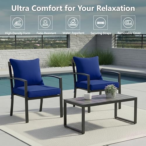 24x24 Inch Outdoor Chair Cushions Set of 2, Patio Furniture Cushions -
