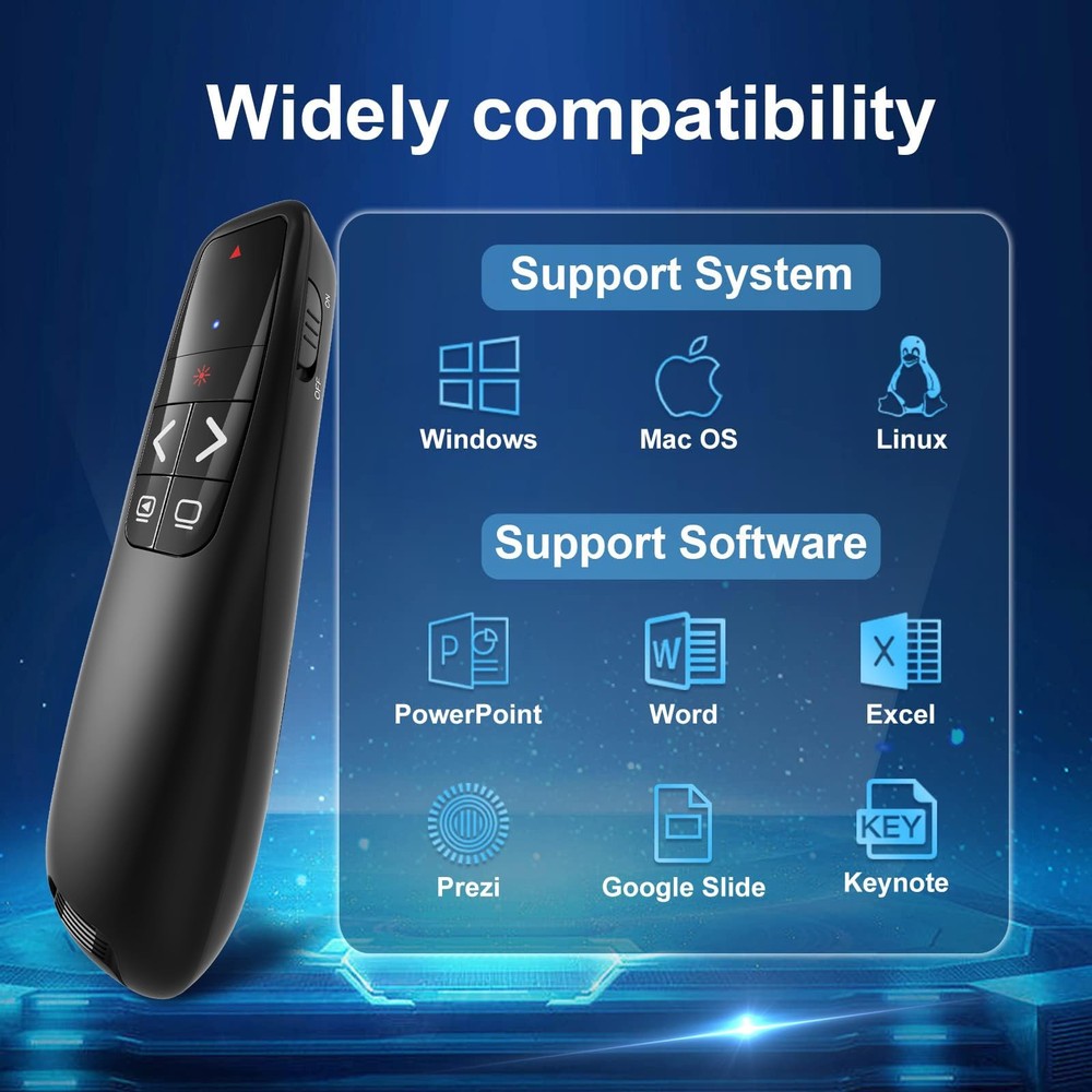 Presentation Clickers for PowerPoint, Clicker for Laptop Presentations Remote...