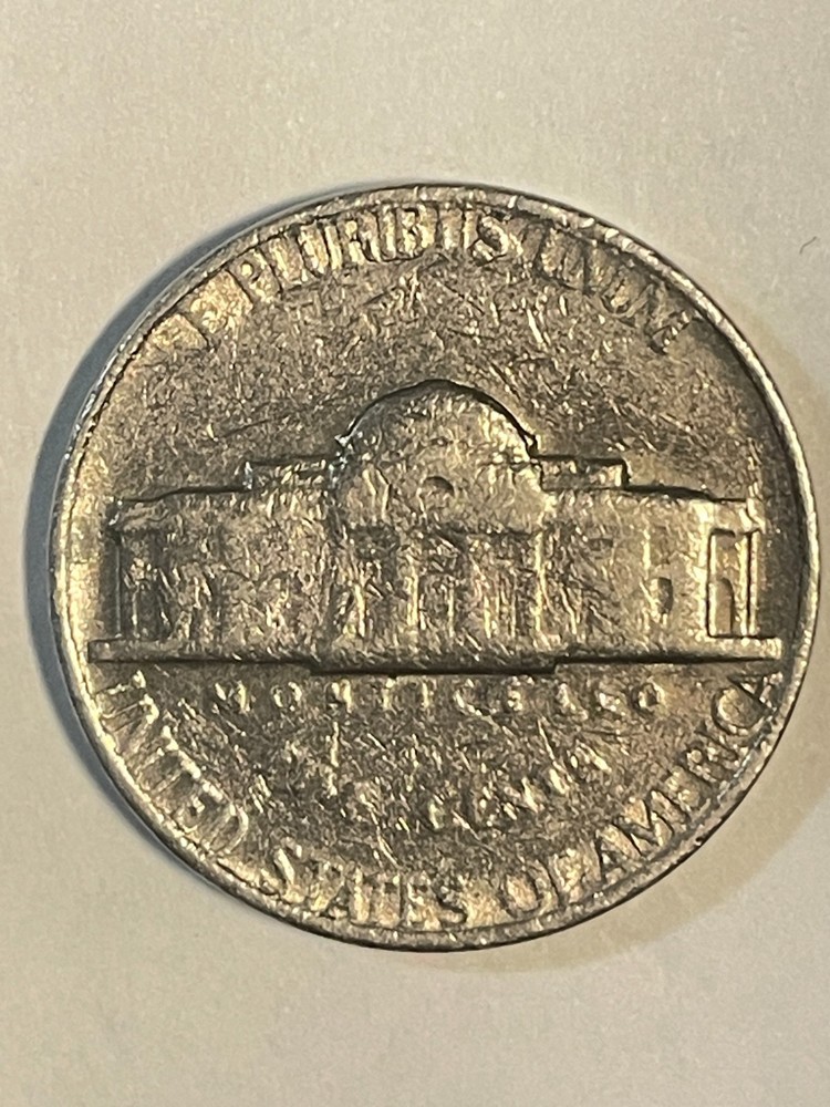 1970 S Jefferson Nickel Errors with Letters on back touching Rim.