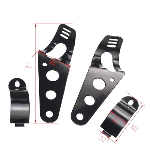 Universal Motorcycle Headlight Mounting Bracket Clamps Fork Ears 35-43mm