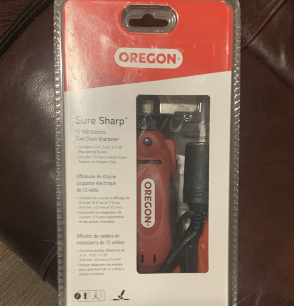 Oregon Sure Sharp 12V Electric Chainsaw Chain Sharpening Kit Red