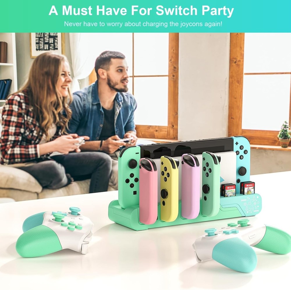 Switch Controller Charging Dock - Animal Crossing & Switch OLED Model Joycons, C