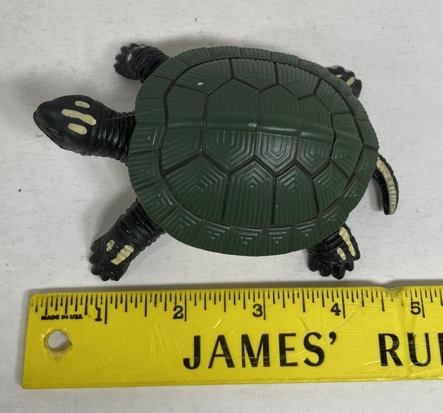 Trachemys Scripta Elegans Turtle Stretch Rubber with Hard Shell Collectible