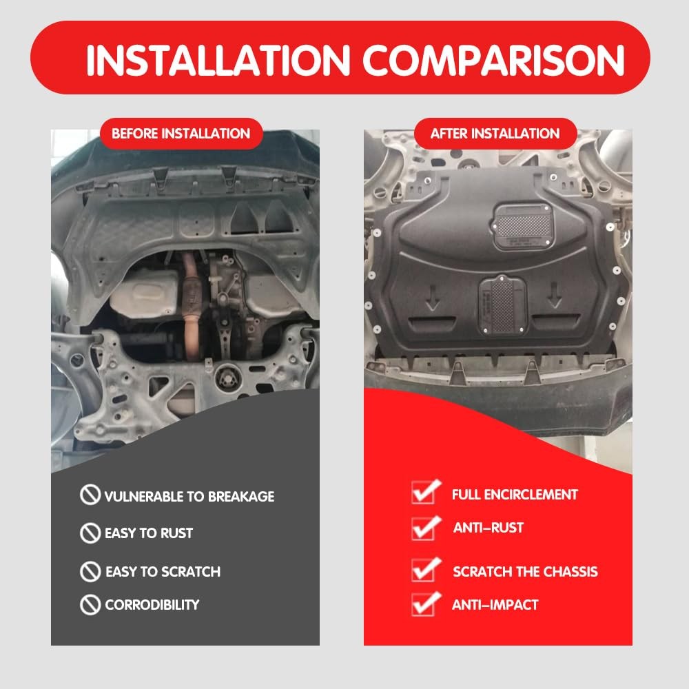 Engine Guards Mud Flaps for CC 2009-2017 Front Engine Splash Shield Black