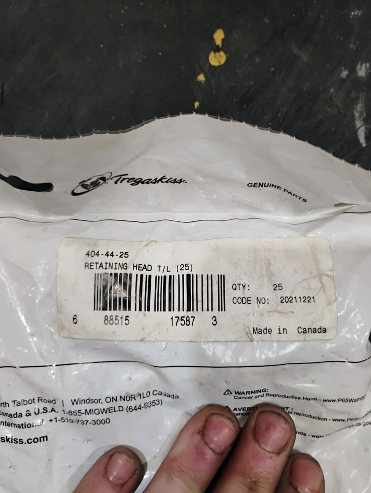 (25) 404-44 tregaskiss retaining head, diffuser pack of 25