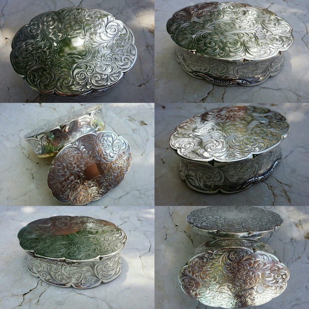 MASSIVE STERLING SILVER SNUFF BOX, RARE SOLID SILVER BOX, MUST SEE !!