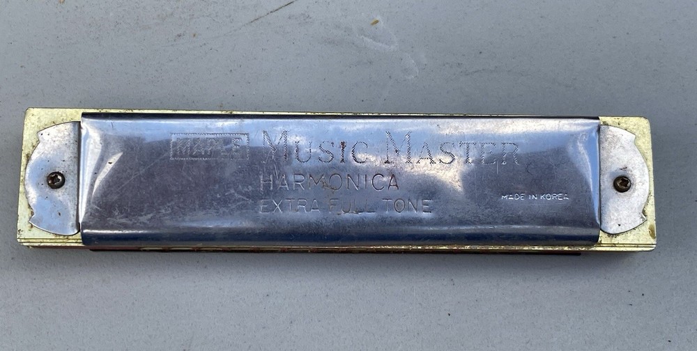 Vintage Maple Music Master Harmonica DENTED