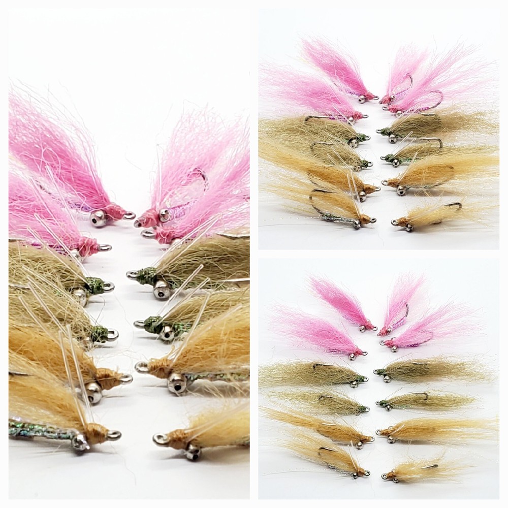 12 Crazy Charlie Fly SELECTION, Bonefish Fly, Permit Fly, Gotcha Bonefish Fly
