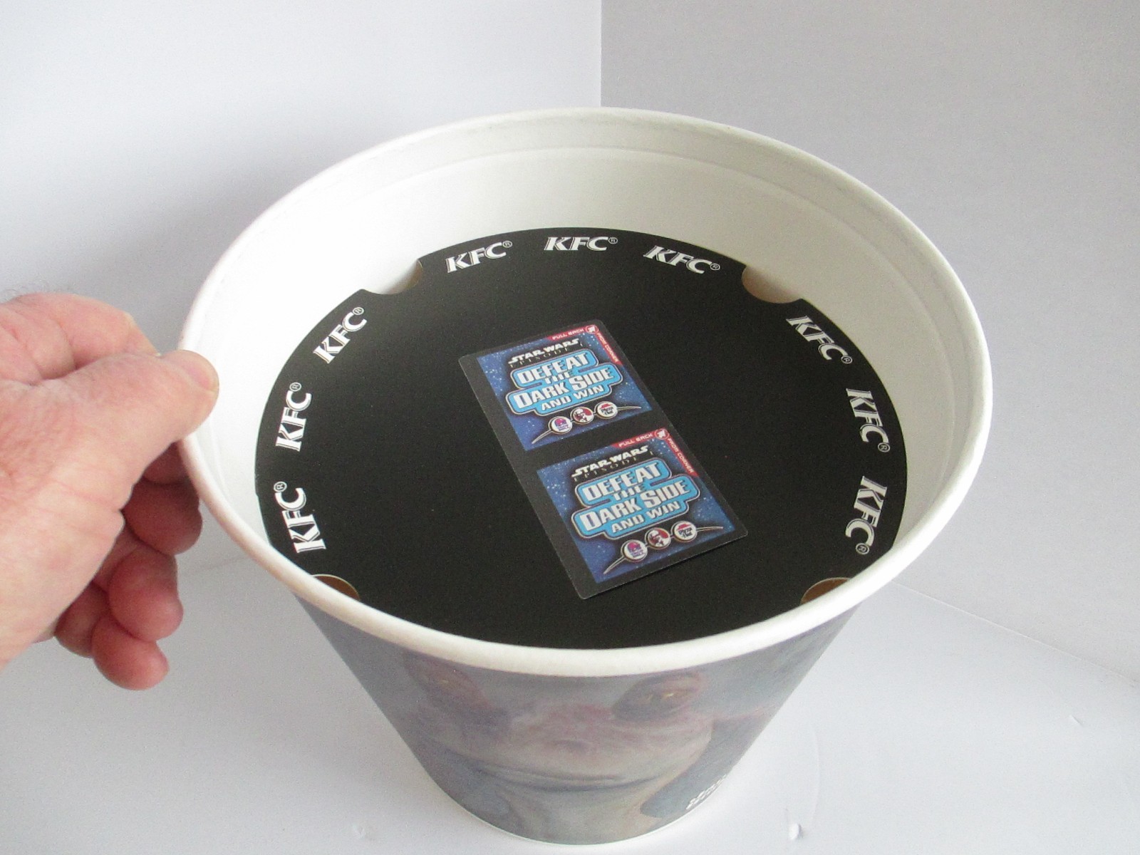 Star Wars Episode 1 KFC Jar Jar Binks Bucket with POG Topper 1999 Vintage BSMT