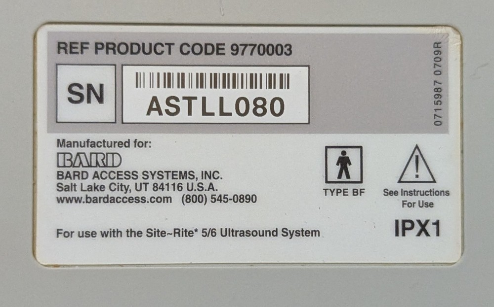 Bard 9770003 Sherlock TLS II Sensor (USB Base)