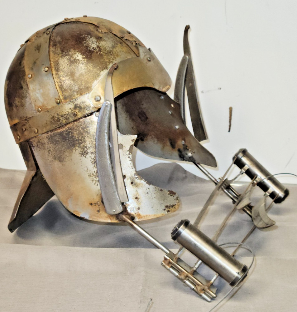 Mock Viking Crusader Helmet Modified Warrior Armor Medieval Mad Max