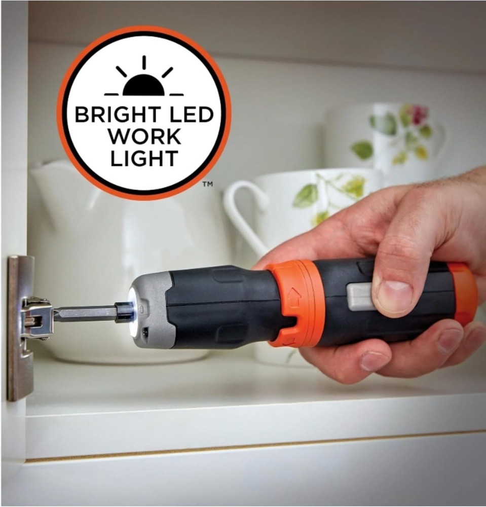 BLACK+DECKER Cordless Screwdriver, Alkaline (BCF601AA)