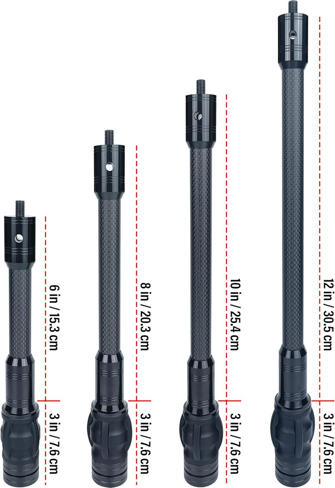 Carbon Archery Bow Stabilizer Single Side Adjustable V-Bar Mount Quick Disconnec