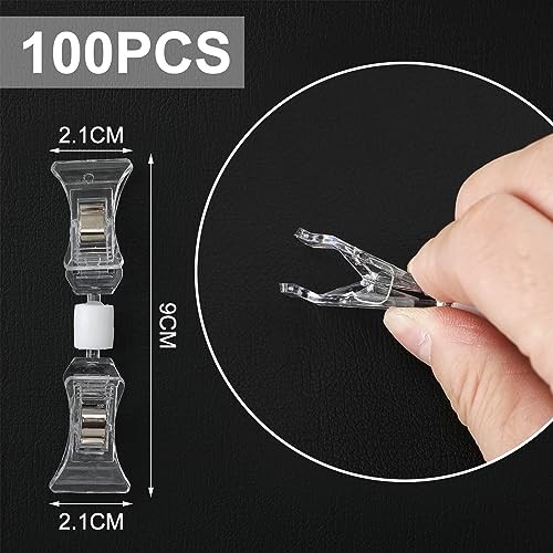 Pcs Double Sided Sign Clips Sign Display Mini Clip Clear Rotatable 100