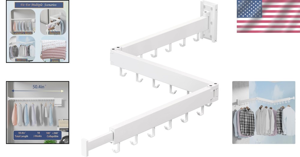 High-Quality Indoor Laundry Rack - Durable, Space-Efficient & Easy to Install