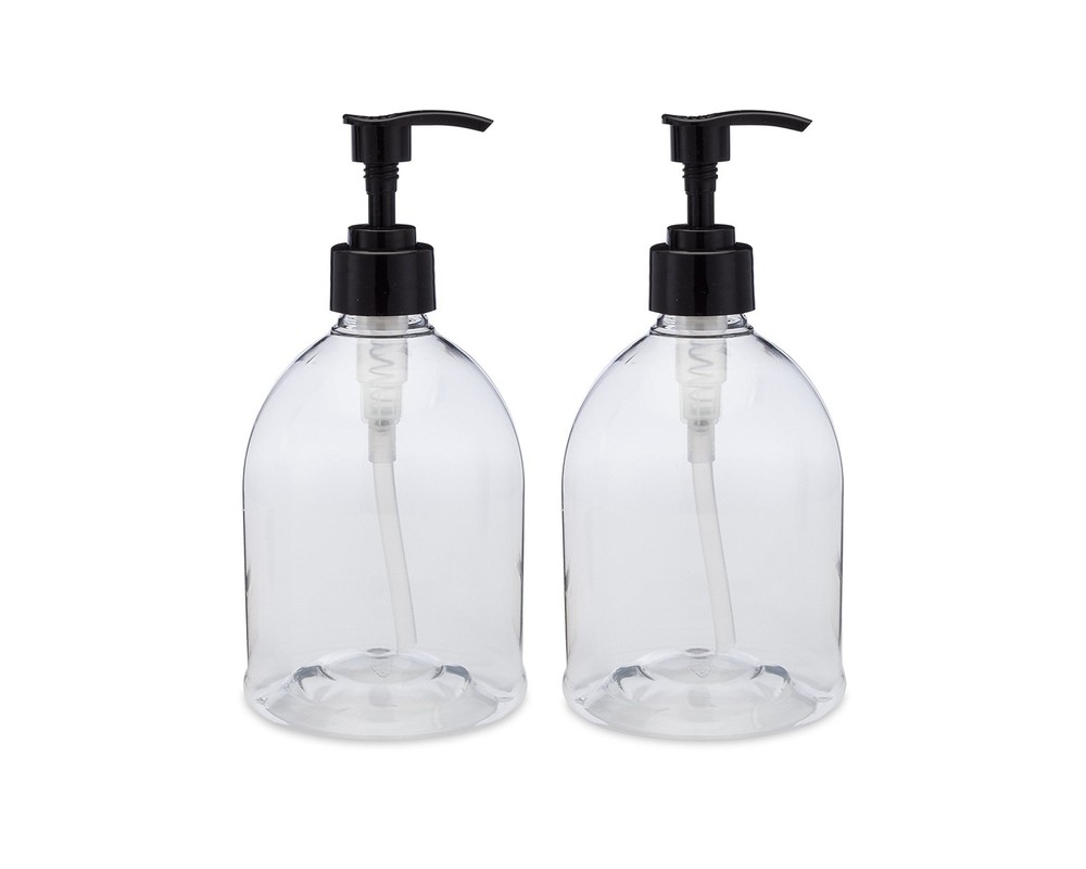 2 Pack Ials Versatile 16 Ounce Refillable Designer Pump Bottles. Excellent Liq
