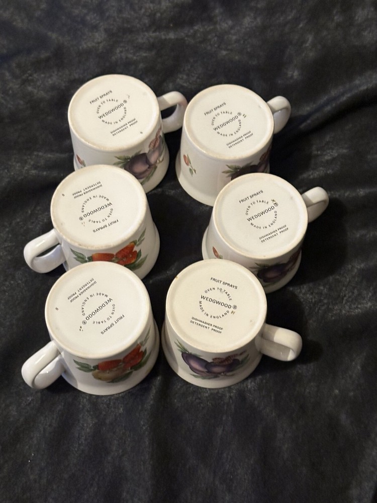 Fruit Sprays sterling (coup shape) pattern by Wedgewood. Setting for 6