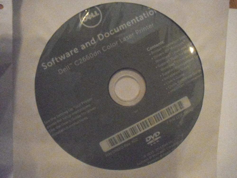 Genuine Dell C2660dn  Setup Installation CD ROM Software CD Disk 09RXD