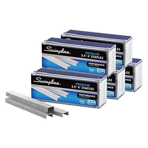Premium Silver Staples 5000 Count Chisel Point Heavy Duty for Standard Staplers