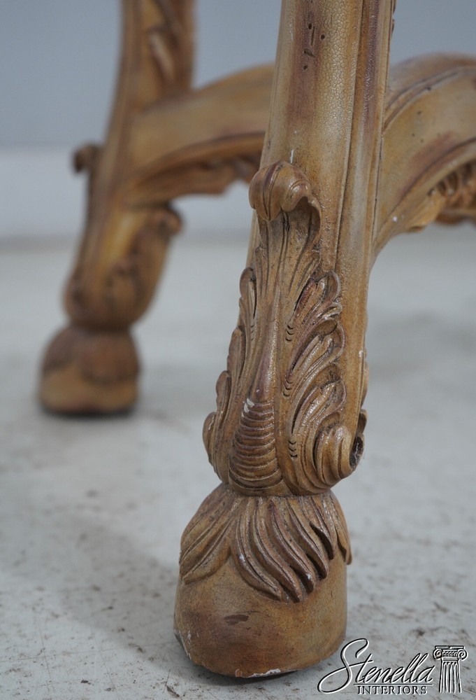 L63140EC: MAITLAND SMITH Highly Carved Marble Top Console Table