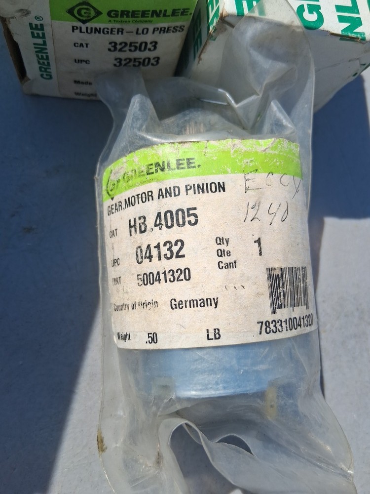Greenlee Gear Motor  #04132