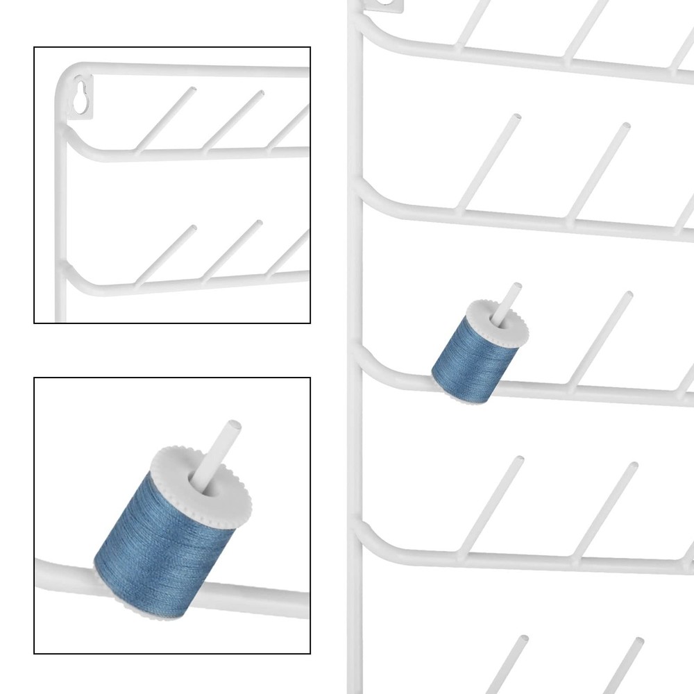 Thread Holder Organizer Wall 54-Spool Sewing Thread Rack 4 Pack Embroidery Sp...
