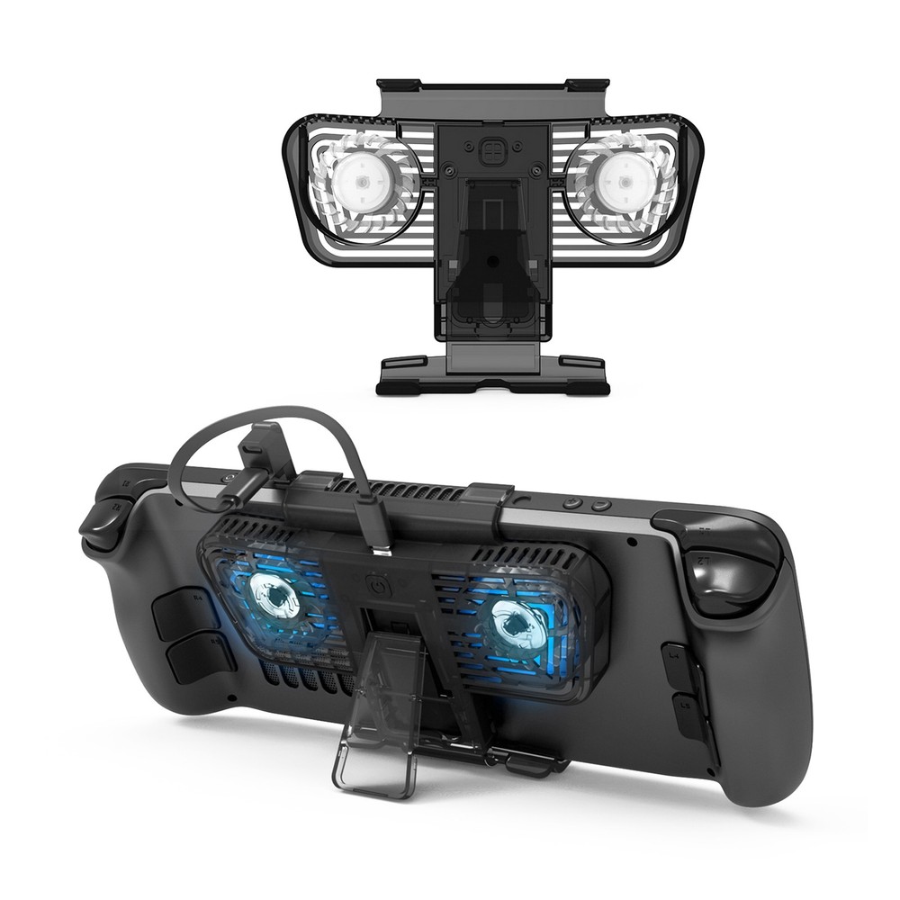 External LED Dual Cooling Fan Holder Bracket For Steam Deck/Switch/Switch OLED