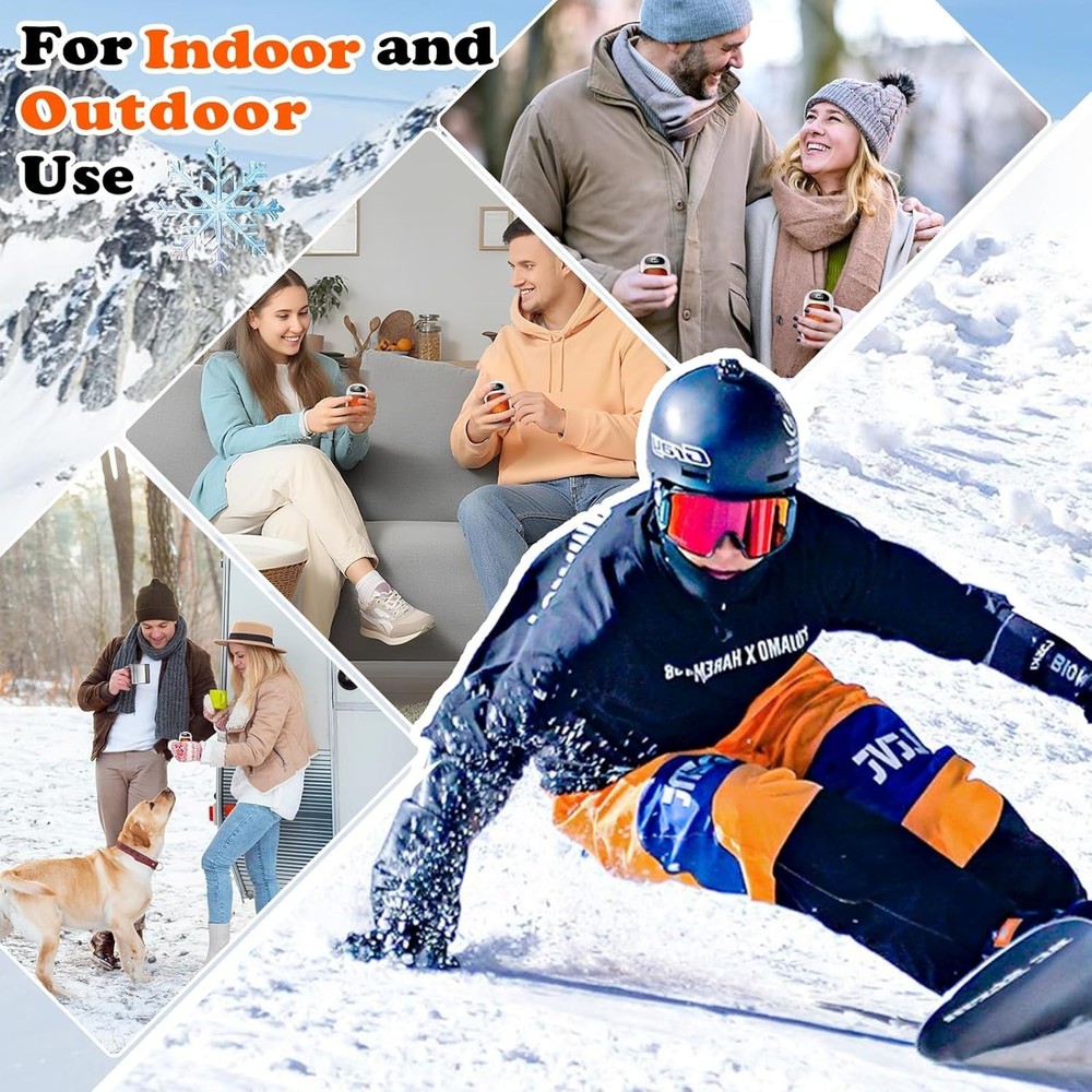 Hand Warmers 2 Pack - Share the Warmth with Split Design & 4 Adjustable Levels