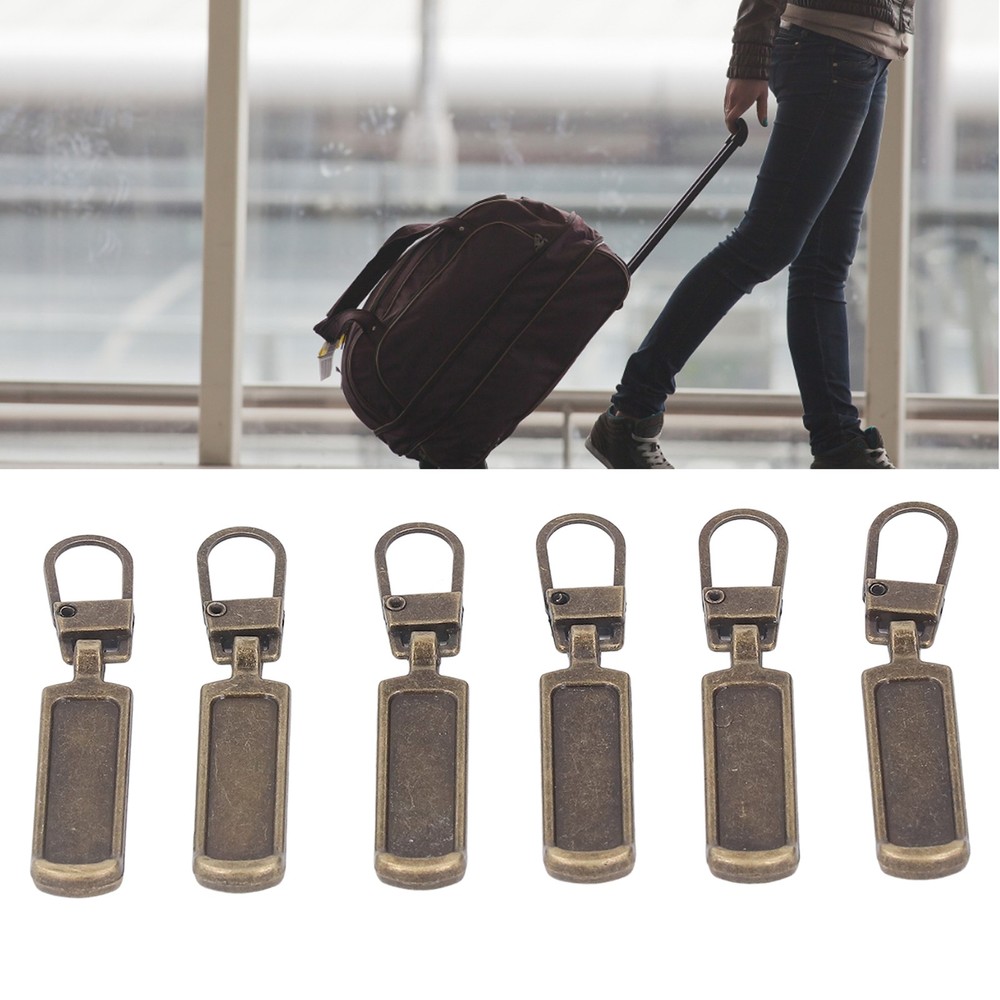 § Bronze 6Pcs Zipper Pull Tab Rustproof Detachable Colred Zipper Pull