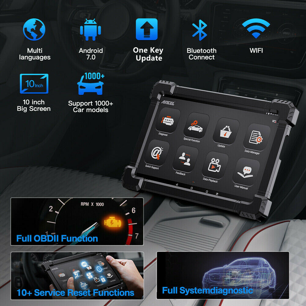 ANCEL X7 Bluetooth OBD2 Scanner Bi-directional Scan Tool Full System Diagnostic