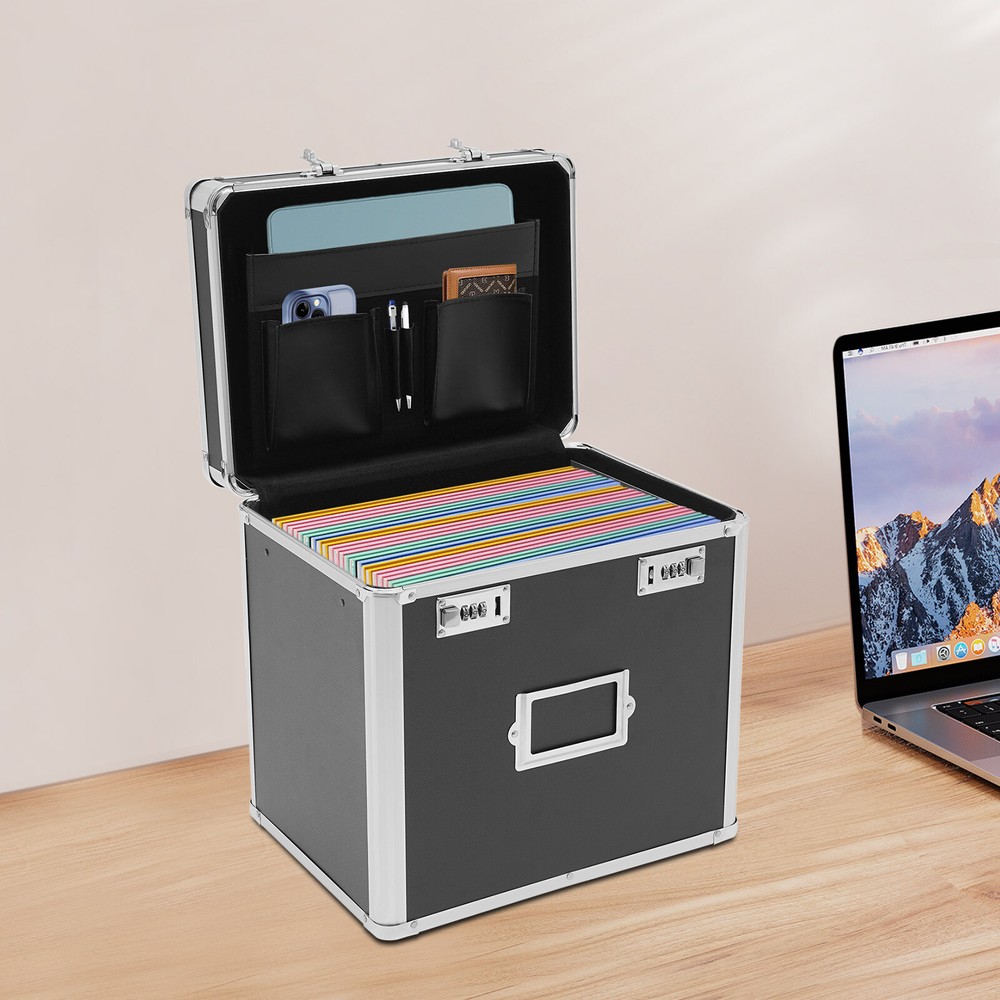 Fireproof Document File Organizer Box Storage Filing Cabinet Safe Portable Box