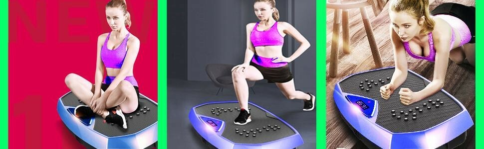 Perfect Build: Quiet Vibration Plate Exercise Machine with Resistance Bands
