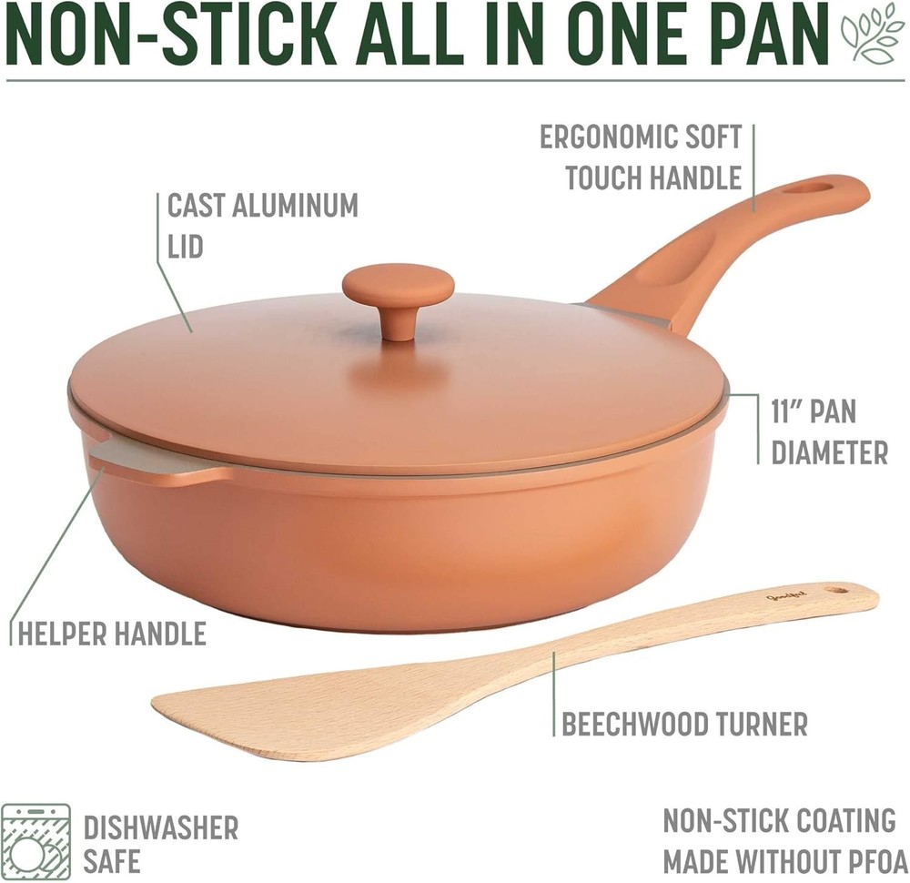 All-in-One Pan, Multilayer Nonstick, High-Performance Cast Construction, Mult...