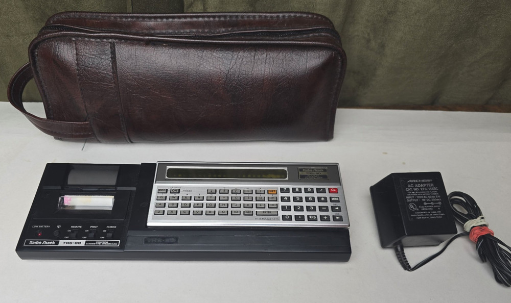 Retro Tandy TRS-80 Pocket Computer W/Printer Cassette Interface - BAD SCREEN