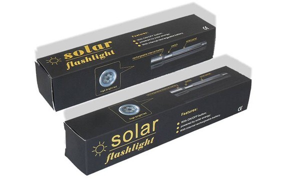 Aluminum Flash Solar Flashlight - 200m Range