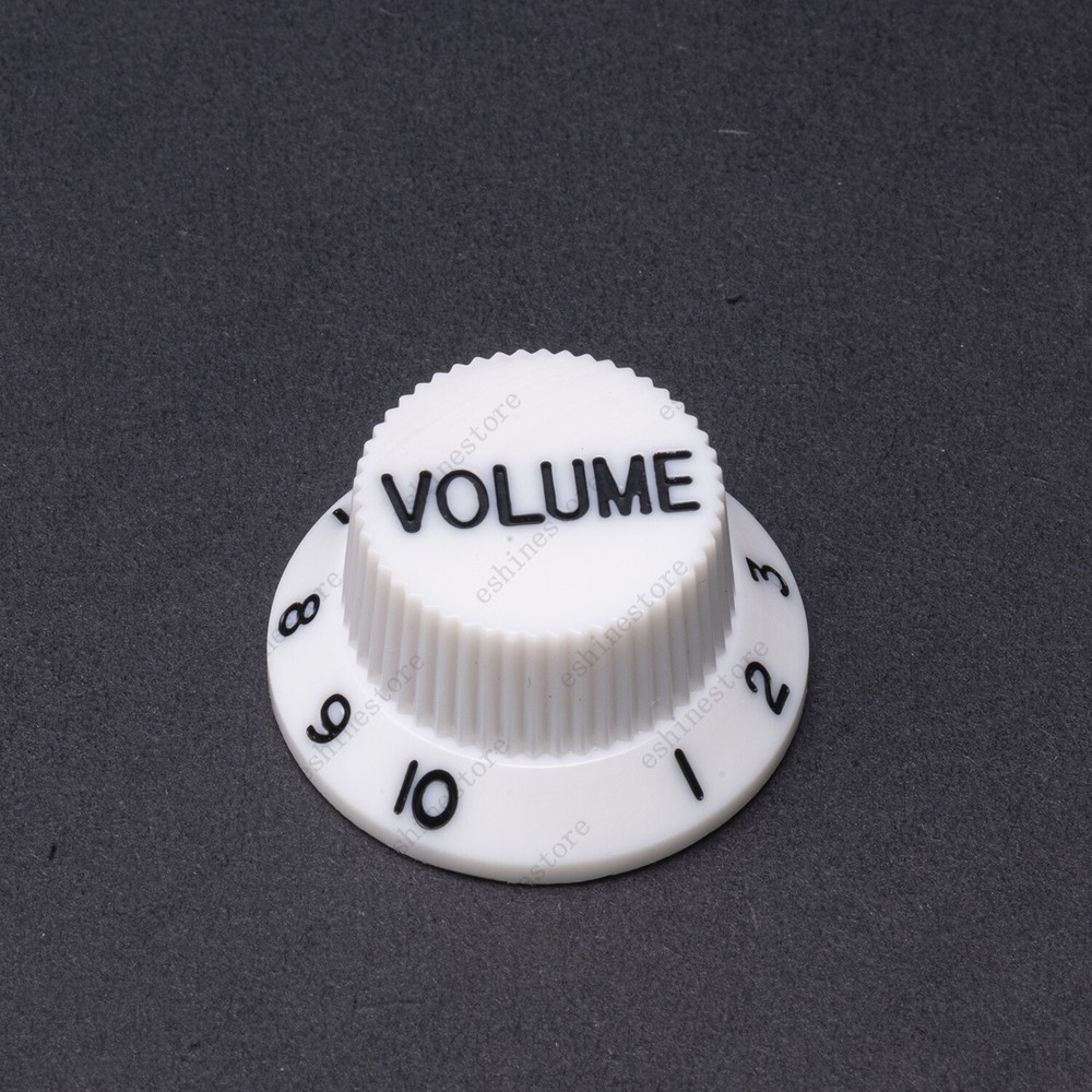 3 Pcs White/ Black Numbers ST Guitar Knobs Volume Tone Knob fits Stratocaster