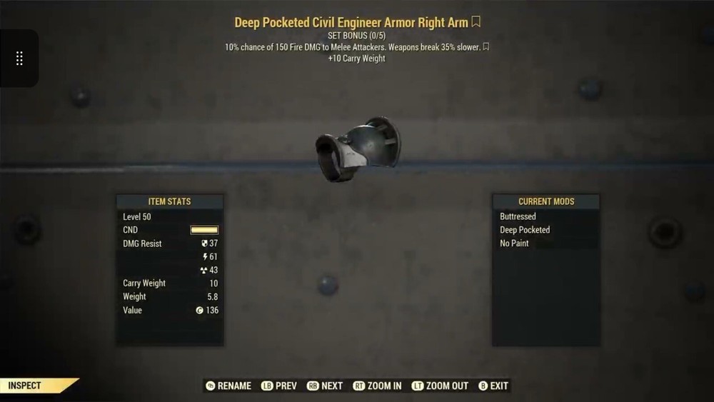 (Xbox) Civil Engineer Armor With Jet pack - Full Set Fully Modded